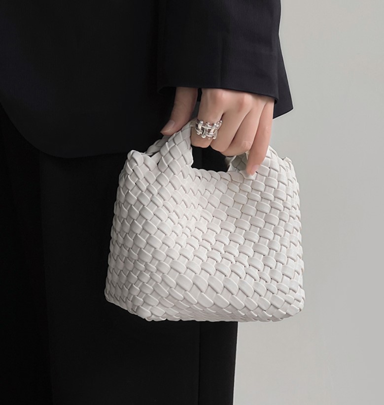 Luxury Bags On Sales - Clutch Abendtasche Damen Bucket Woven Tote