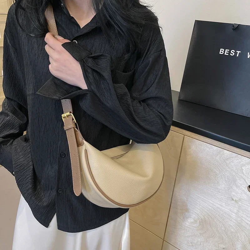 Modische, einfarbige PU-Umhäng – Luxury Bags On Sales Bewertung und Preis